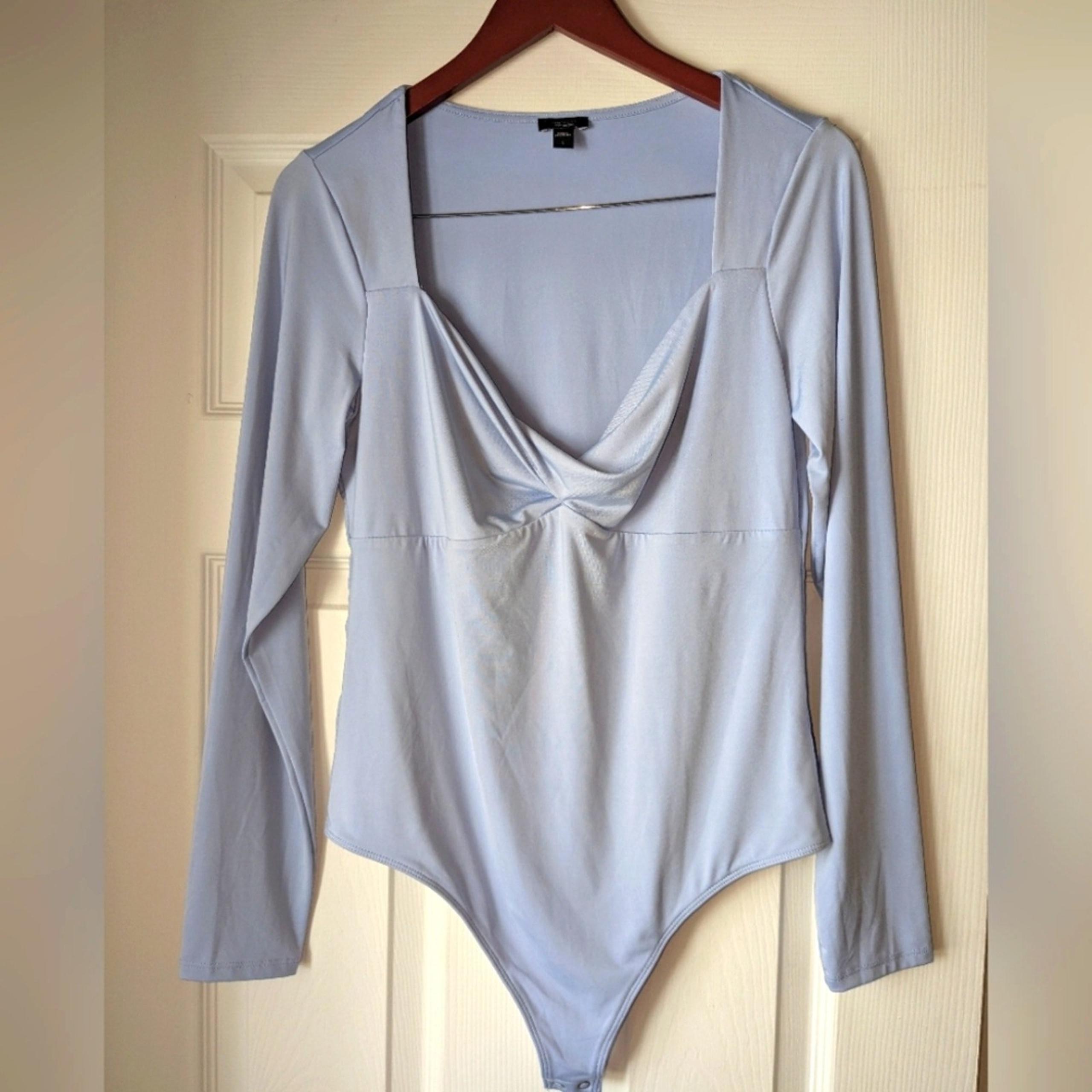 Express Women's Body Contour Bodysuit Size Large. In Color Blue.