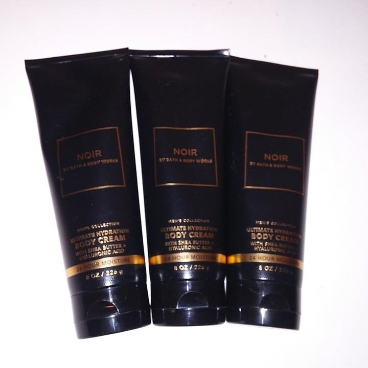Set of 3 Bath and Body Works Cream Lotion Mens Noir Ultimate Hydration Shea Butt