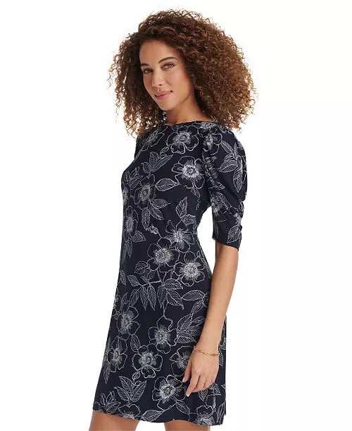 Tommy Hilfiger Floral Navy Dress Sz 6