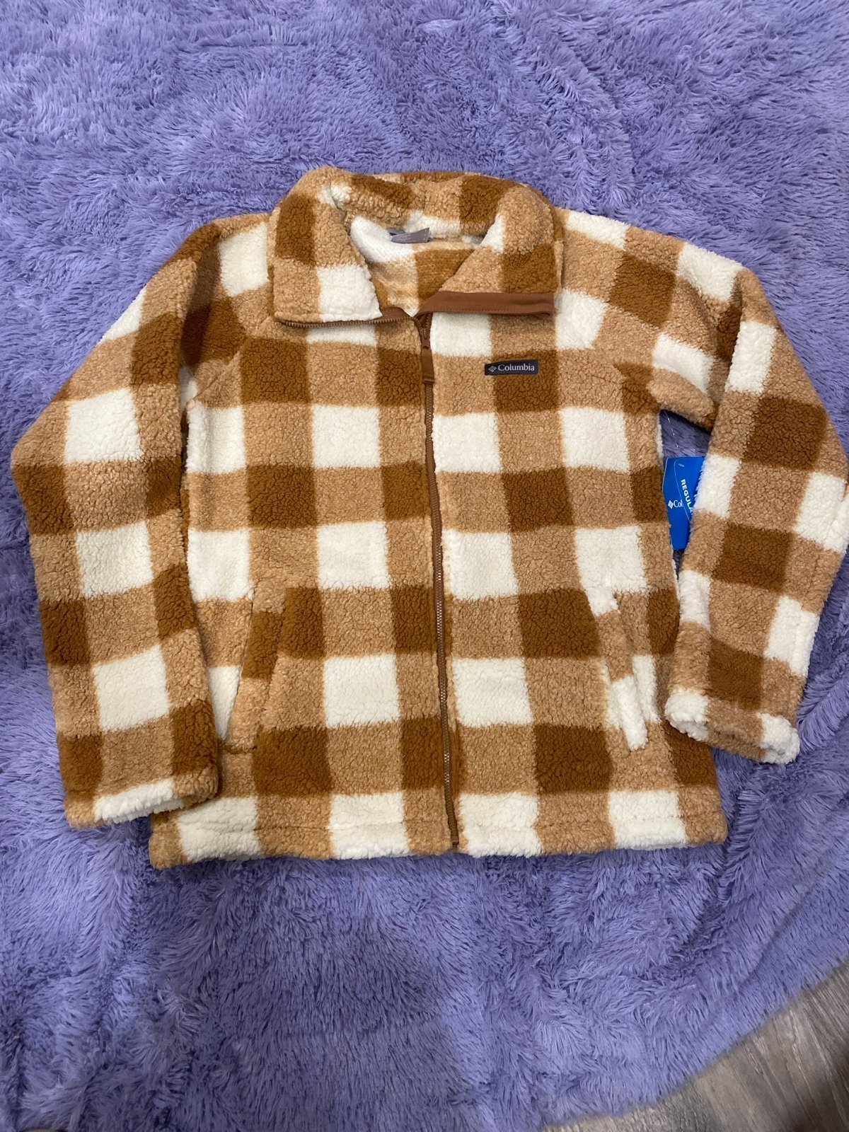 Women's Small Timber Peak Columbia Sherpa Checkered Coat