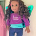 MULTI GLITTER American Girl doll holder