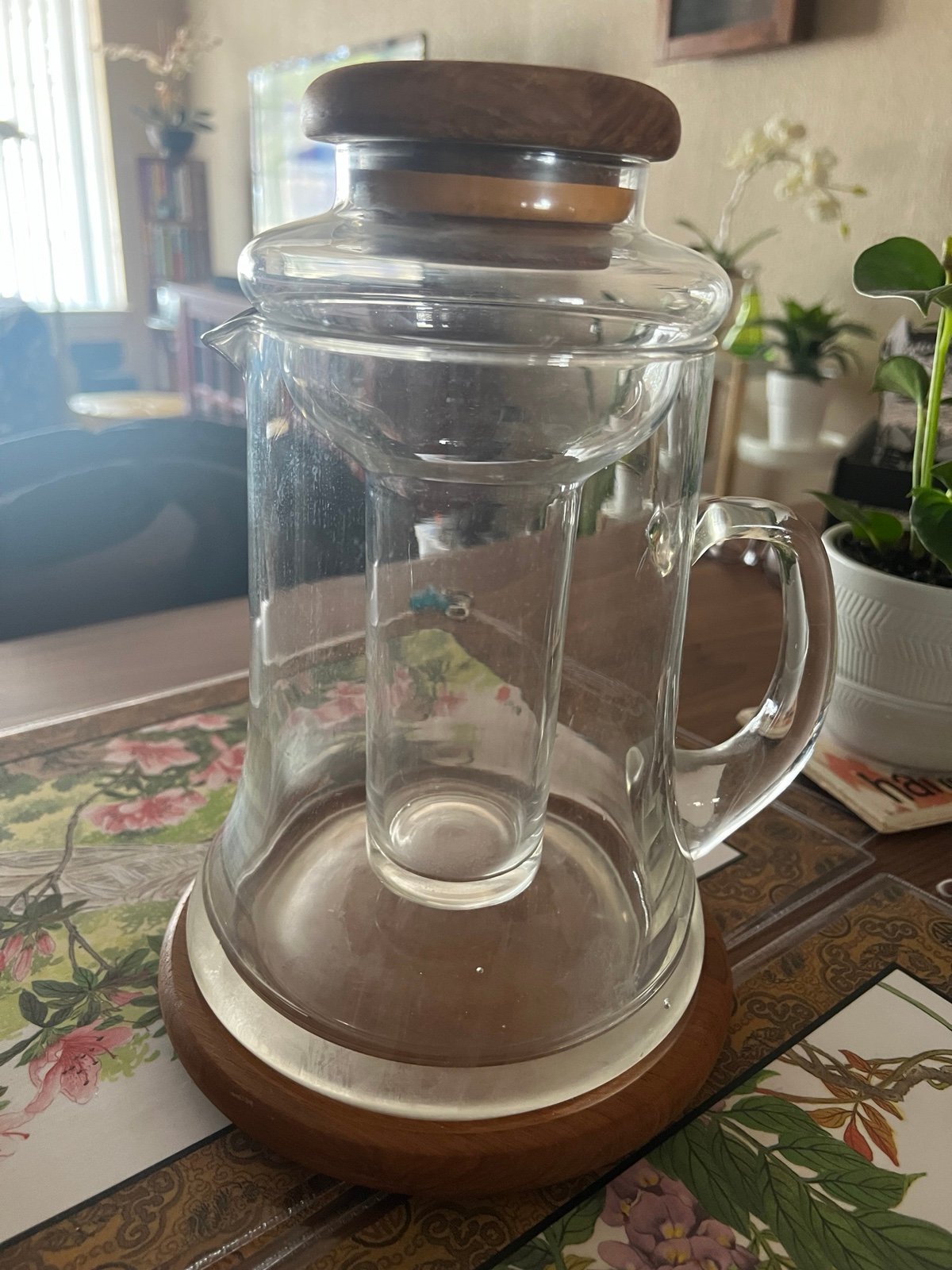 Vintage Goodwood Decanter with teak base