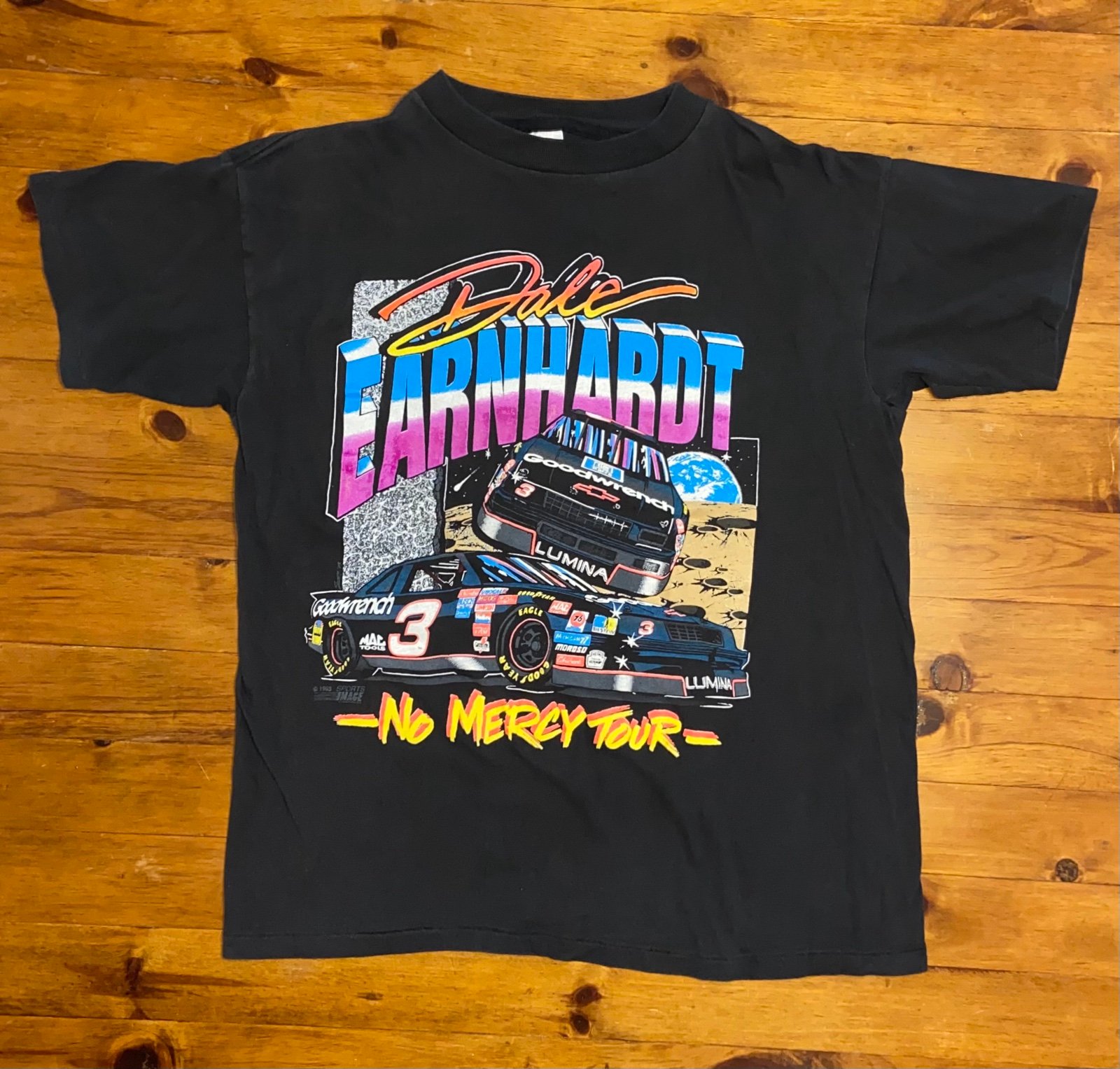 Vintage Dale Earnhardt No Mercy Tour T Shirt Men’s Large Single Stitch 90s USA