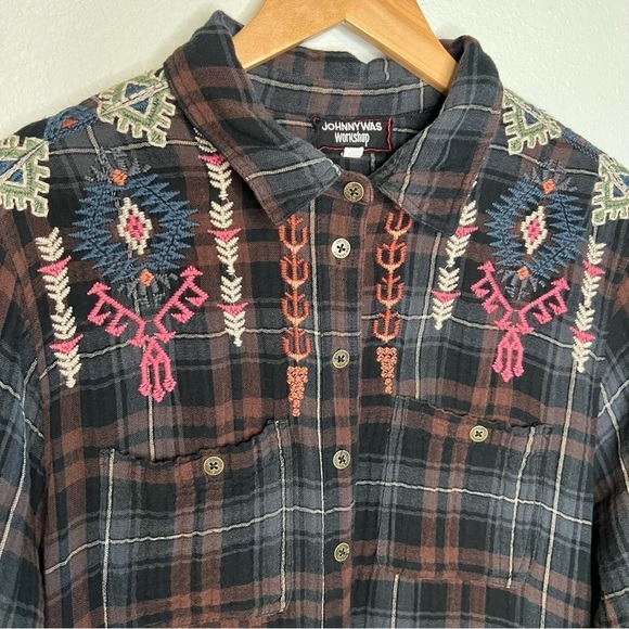 Johnny Was Yadani Travel Shirt Tunic size extra hotsell large
