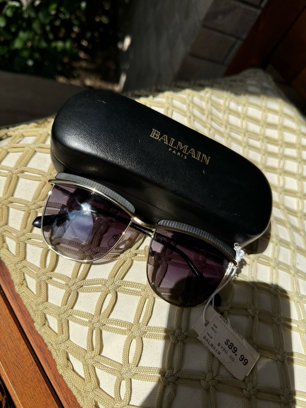 Balmain rimless trendy Sunglasses