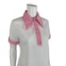 Vintage 70s Polo Shirt Women's Large Baby Pink Checkered Collar Sweet Top
