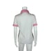Vintage 70s Polo Shirt Women's Large Baby Pink Checkered Collar Sweet Top