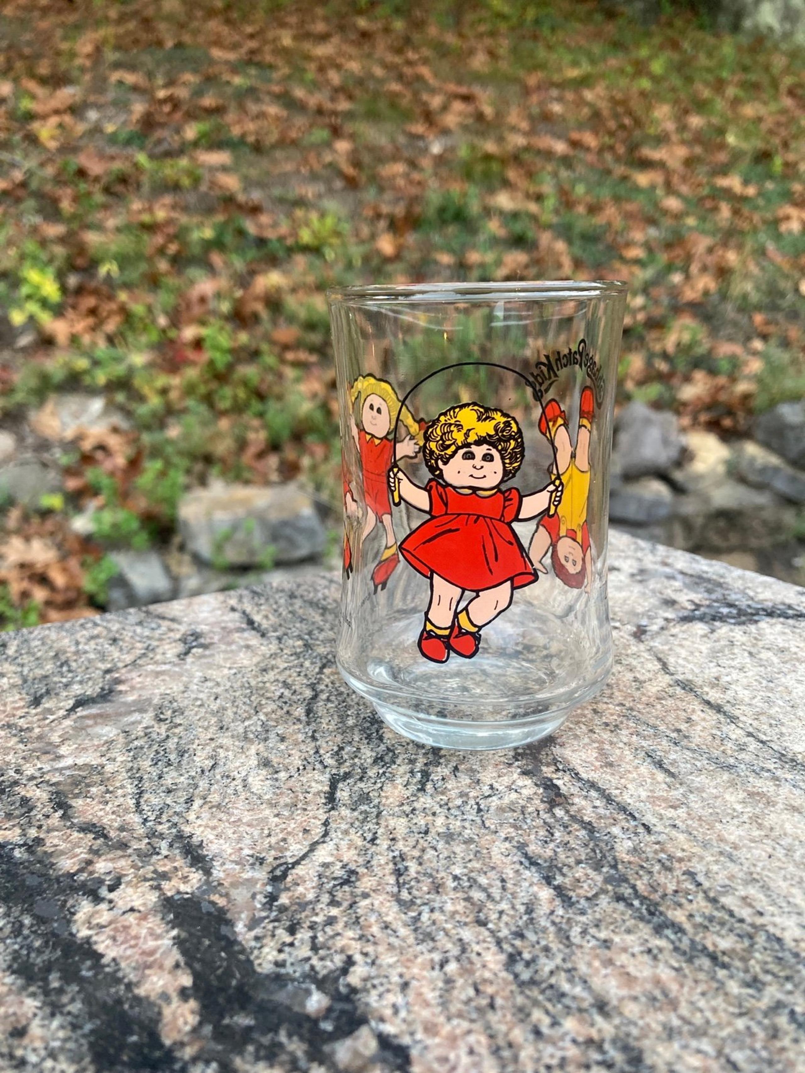Vintage 1984 Cabbage Patch Kids Glass Cup