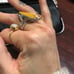 Sterling silver yellow amber ring