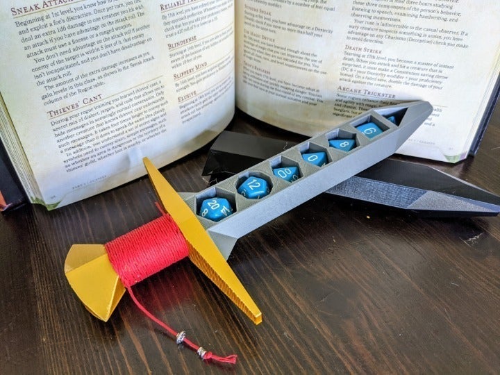Slice and Dice Dagger | D&D dice vault