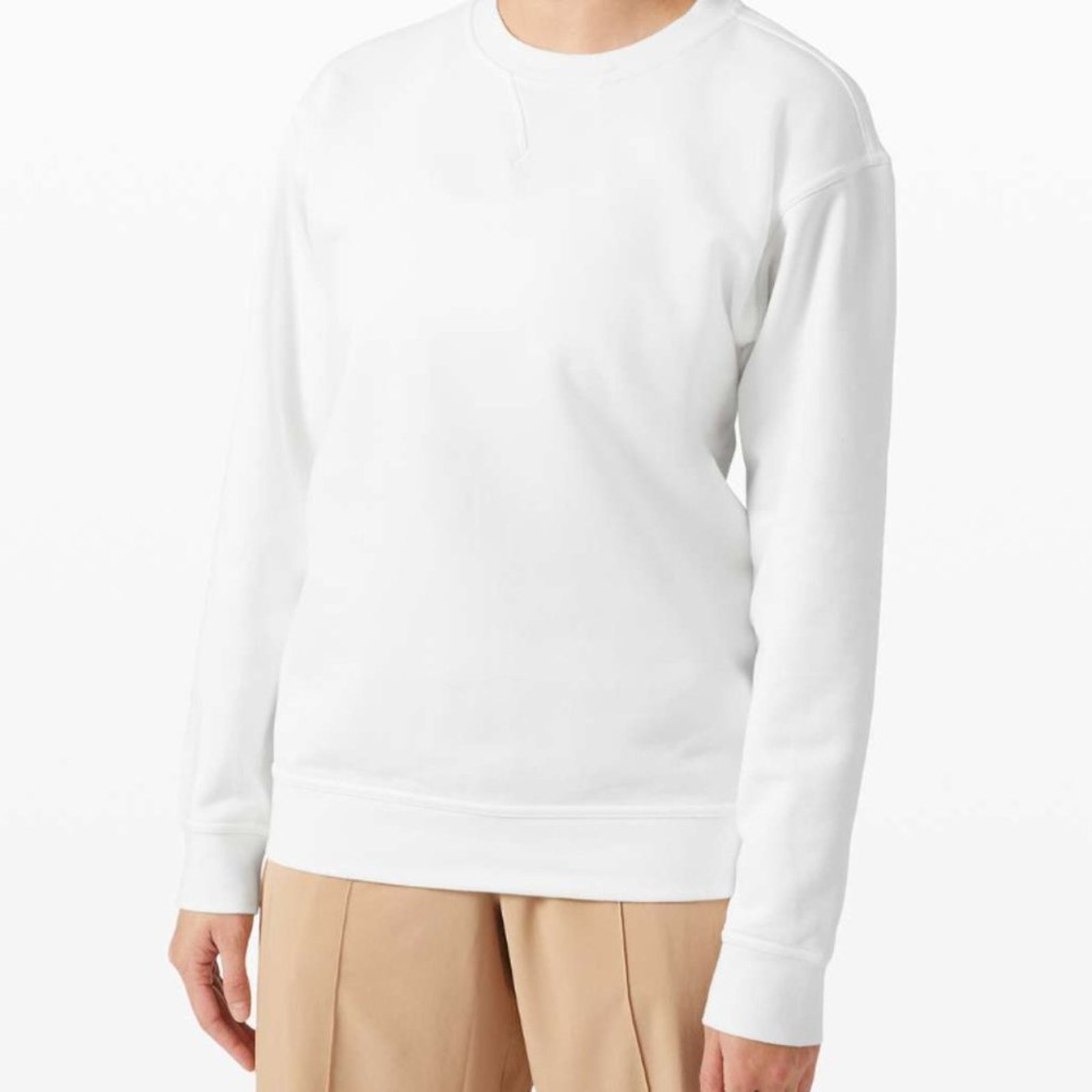 Lululemon White All Yours Terry Crewneck Sweatshirt Size 10