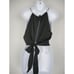 1. STATE Women's Black Sleeveless Tie Back Halter Neck Satin Top XS