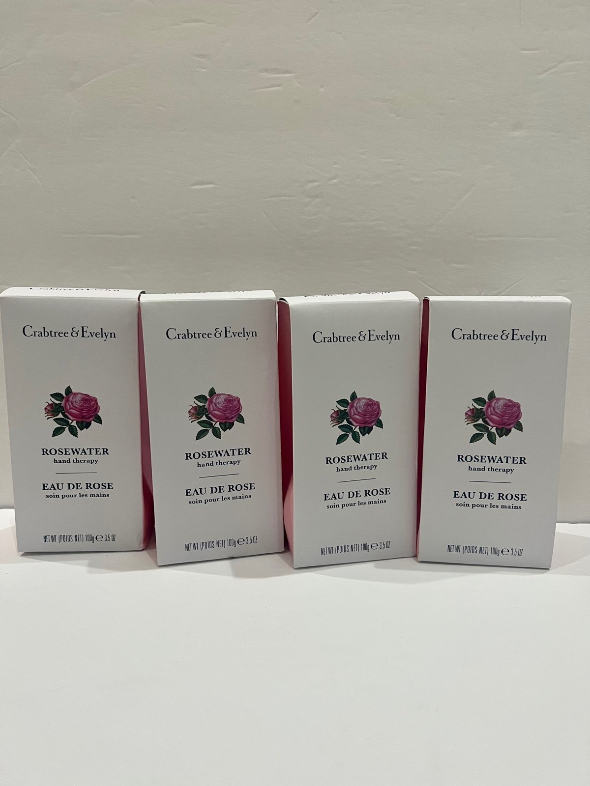 4* Crabtree & Evelyn Rosewater Hand Therapy 100g/3.5 oz. New