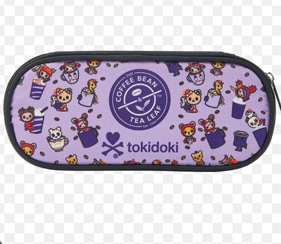 Coffee Bean X TOKIDOKI Purple Zipper Pencil Case NWT NEW LAST ONE