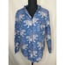 PrintFresh Blue Snow Leopard Long Sleeve Pajama Lounge Top Cotton Women's SMALL