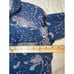 PrintFresh Blue Snow Leopard Long Sleeve Pajama Lounge Top Cotton Women's SMALL