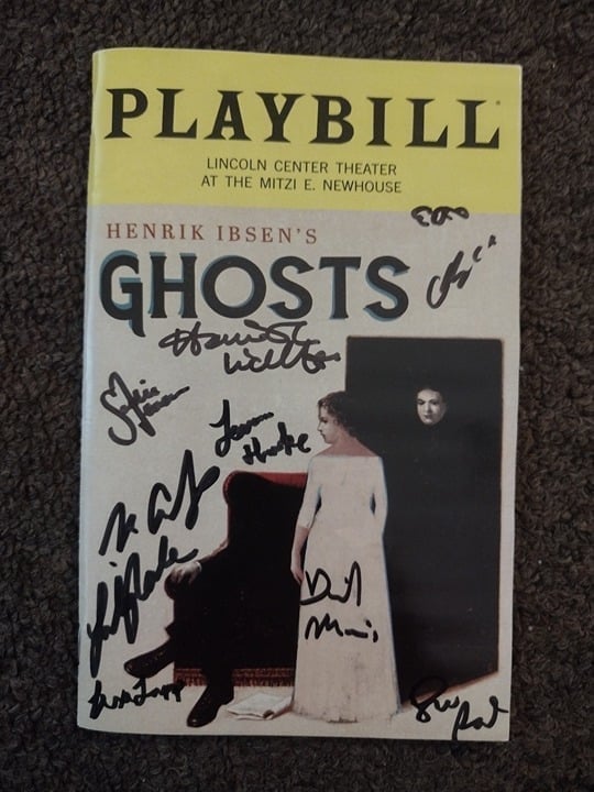 Ghosts Cast Signed Playbill (Billy Crudup,Ella Beatty)
