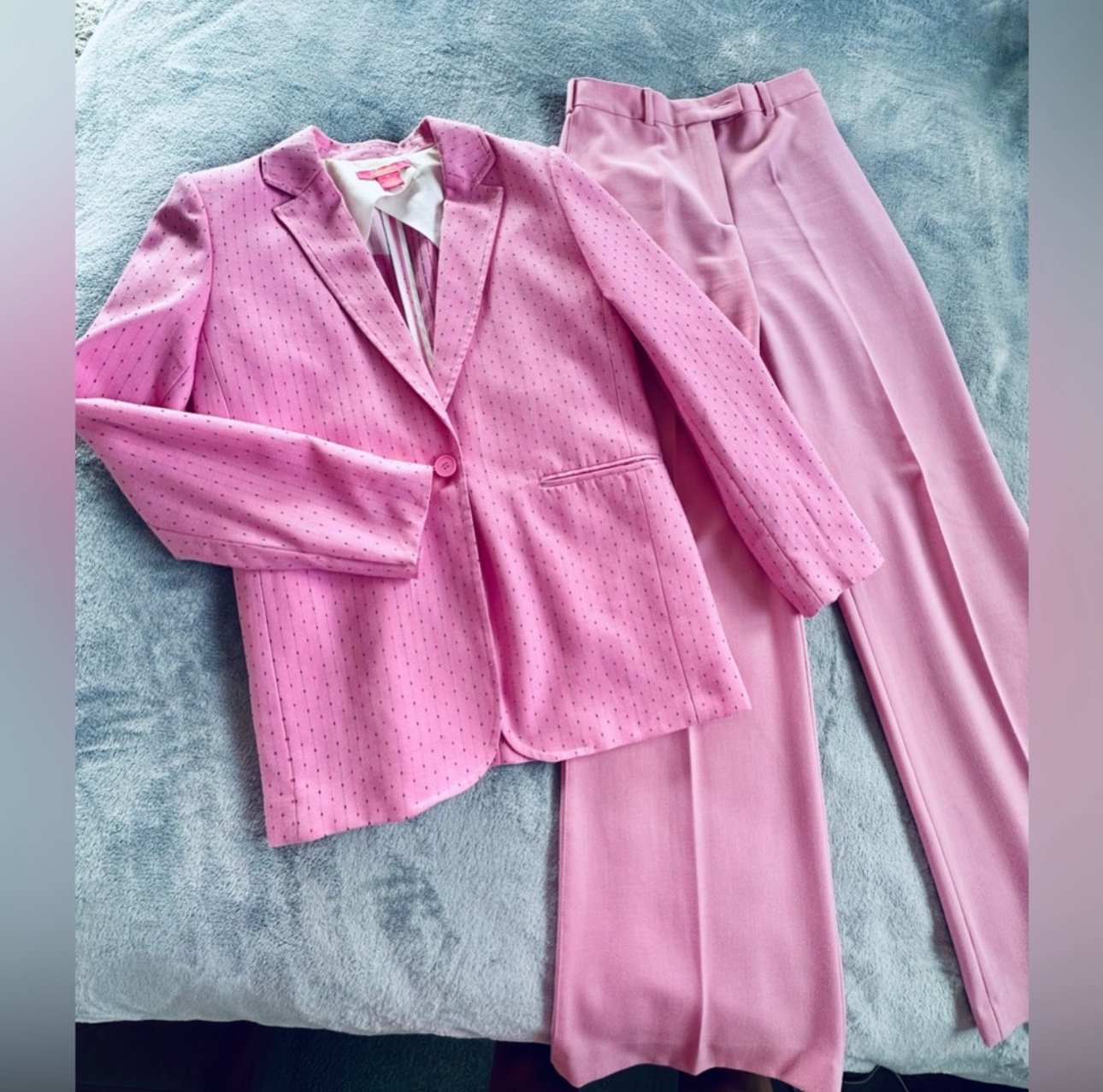 Zara Catherine Womens Pink Trousers Pants Blazer Set size S
