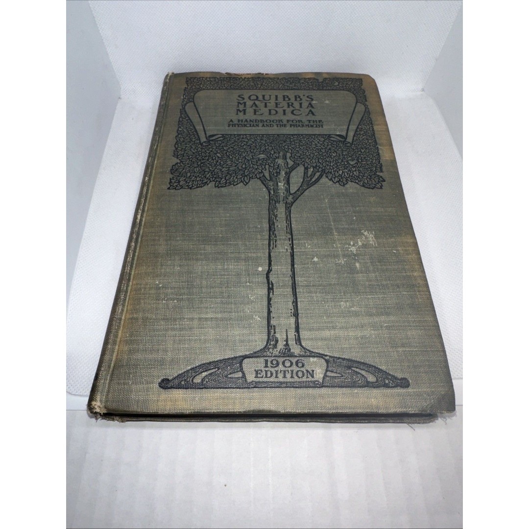 antique Medicine Book 1906 Squibbs Materia Medica Book Cannabis Cocaine