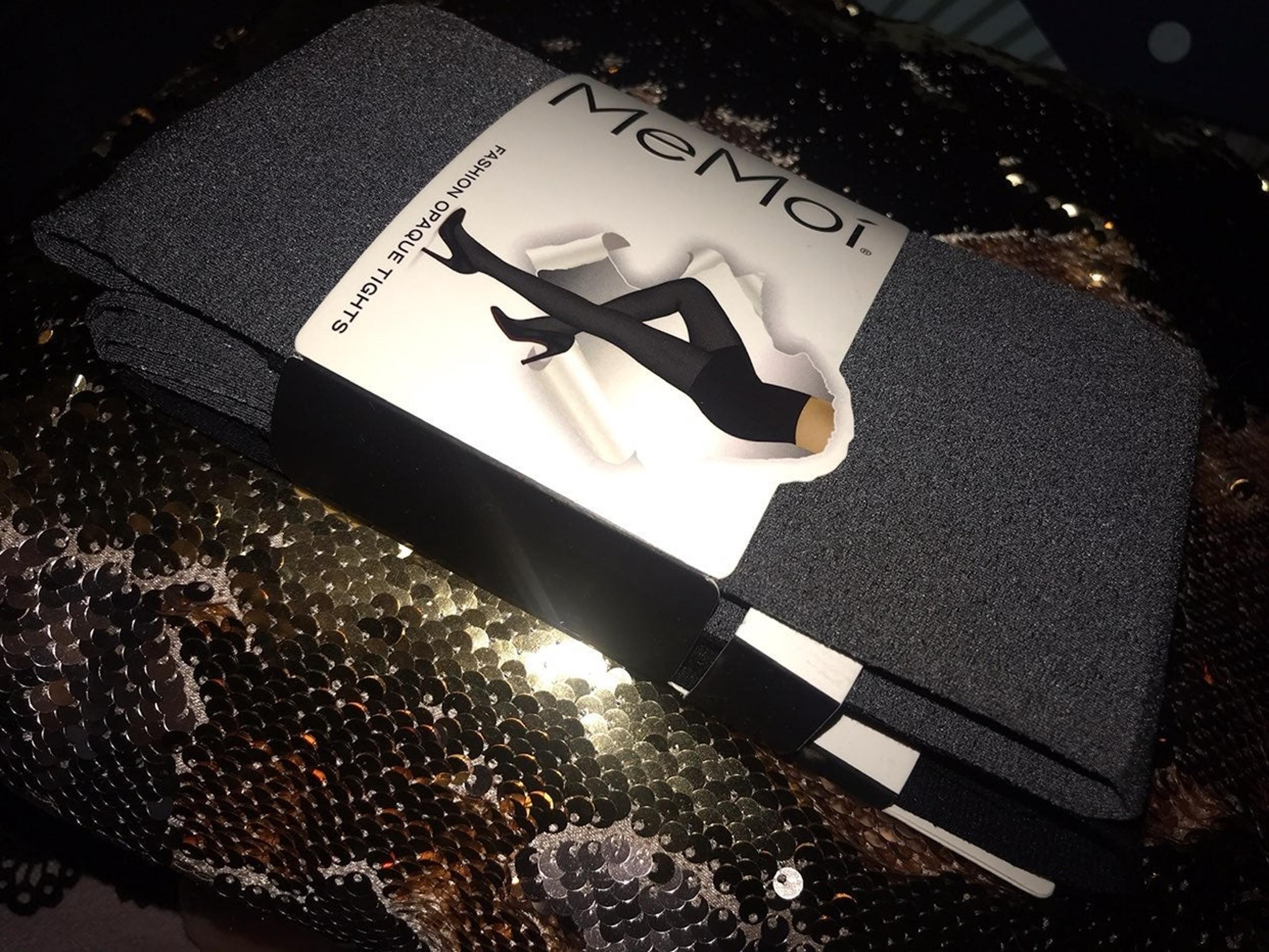 MeMoi Fashion Tights 2 Pair Black & Grey