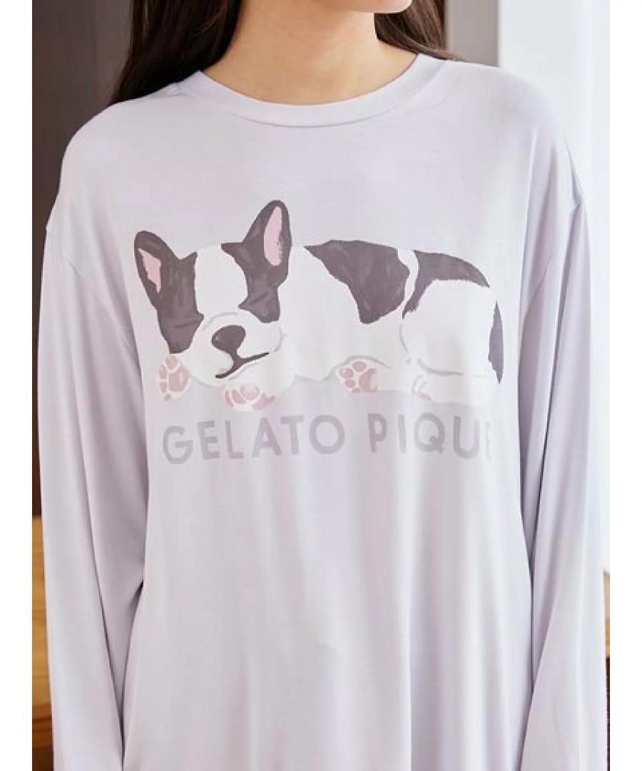Gelato Pique SLEEPING DOG One-Point Long Sleeve T-Shirt +