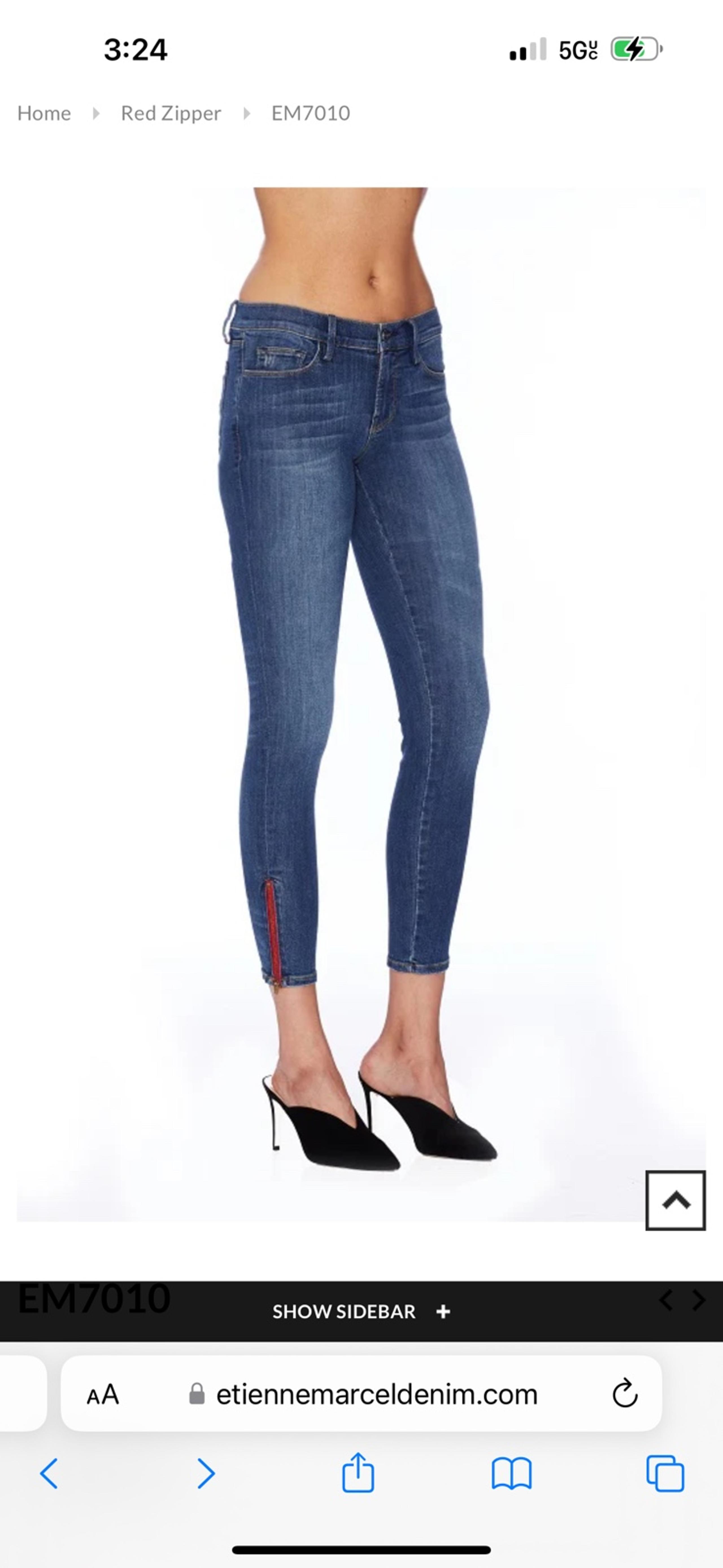 Etienne Marcel red ankle zipper skinny jeans - 31