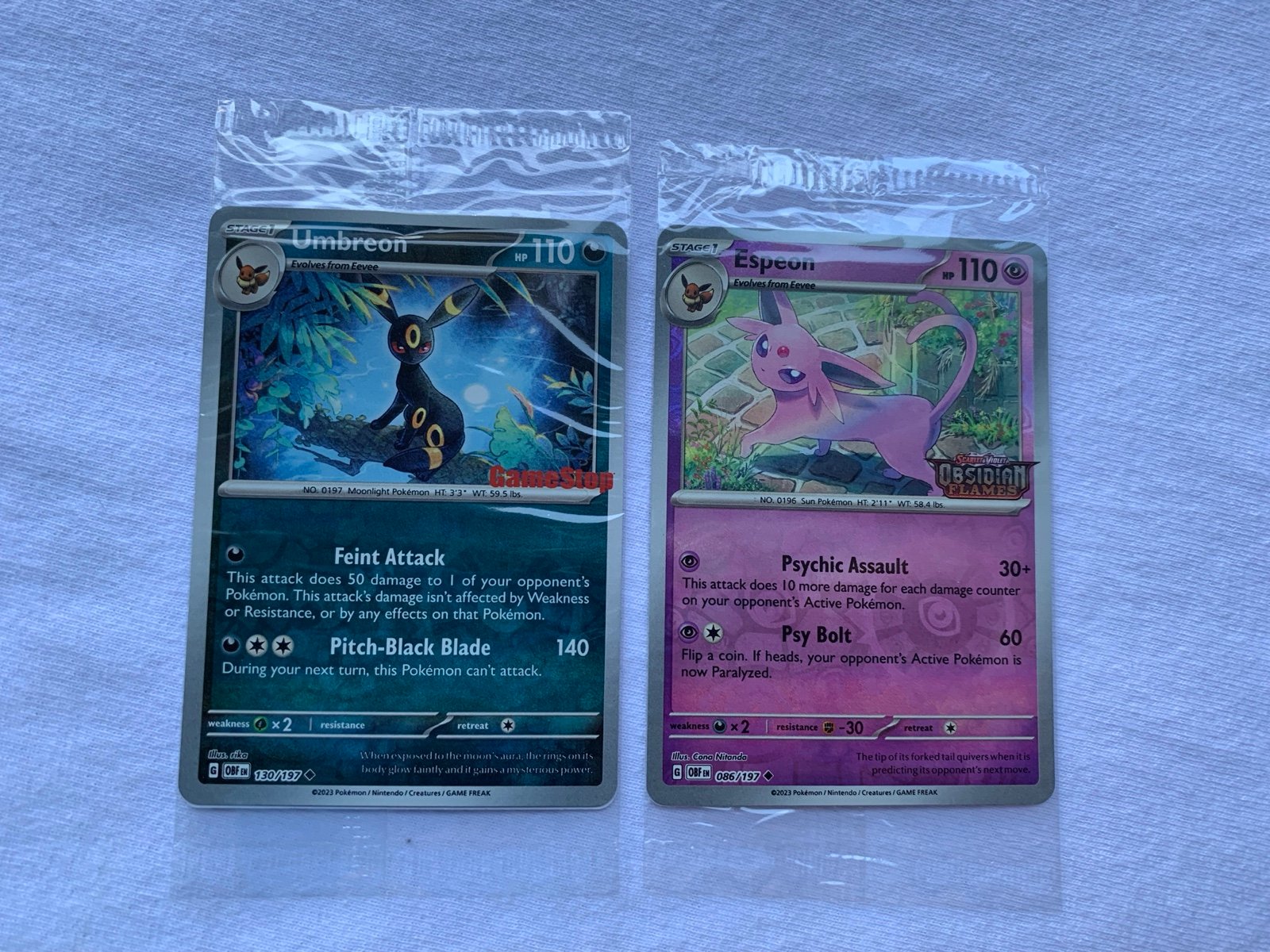 Espeon 086/197 Best Buy Promo Umbreon 130/197 GameStop Promo