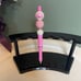 Beaded pen Breast Cancer Awareness inspired silicone focal set of 5 BCA Pink