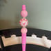 Beaded pen Breast Cancer Awareness inspired silicone focal set of 5 BCA Pink