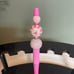 Beaded pen Breast Cancer Awareness inspired silicone focal set of 5 BCA Pink