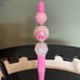 Beaded pen Breast Cancer Awareness inspired silicone focal set of 5 BCA Pink