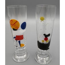 Two Lasse Åberg Shot Glasses Sweden Signed Plumpmus KONST PA GLAS Signed