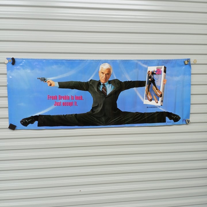 The Naked Gun 2 1/2 Frank Drebin Movie Banner Vinyl 1991 Poster 5 ft Long