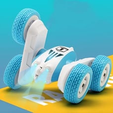 A remote control stunt car