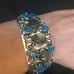 Labradorite Blue Topaz 925 Sterling Silver Cuff Bracelet