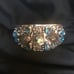Labradorite Blue Topaz 925 Sterling Silver Cuff Bracelet