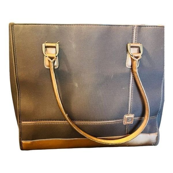 New Diane Von Furstenberg LG Brown Canvas Leather Carry-On Weekender/Travel Bag
