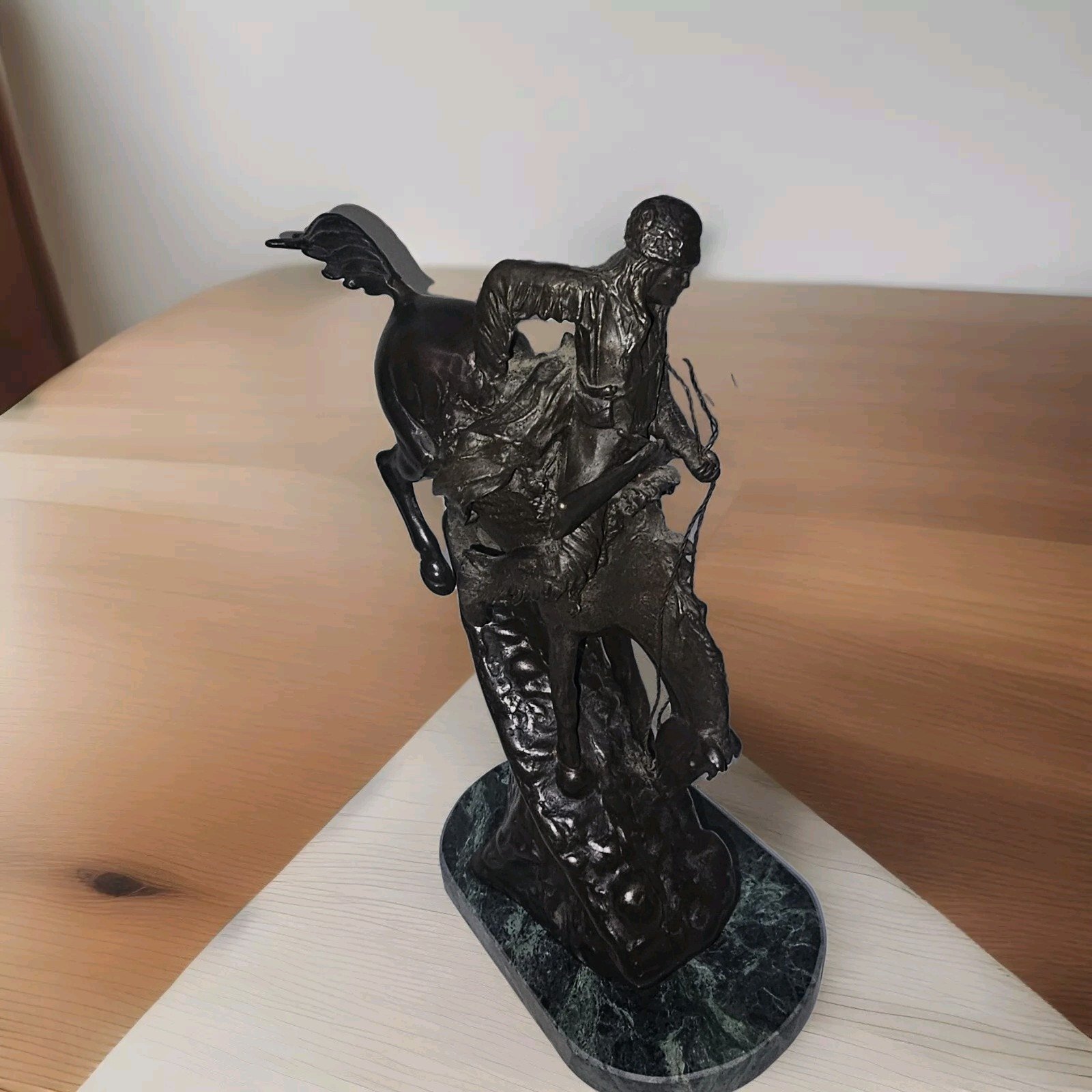 Frederic Remington Solid Bronze Mountain Man Statue Sculpture 10 X 6 X 4