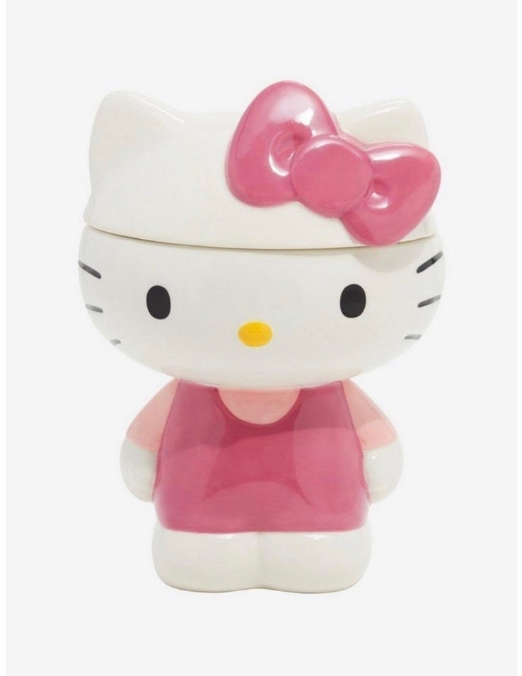 Brand New Hello Kitty figural ceramic cookie jar