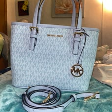 MK Travel Jet Set XS Top Zip Logo Purse