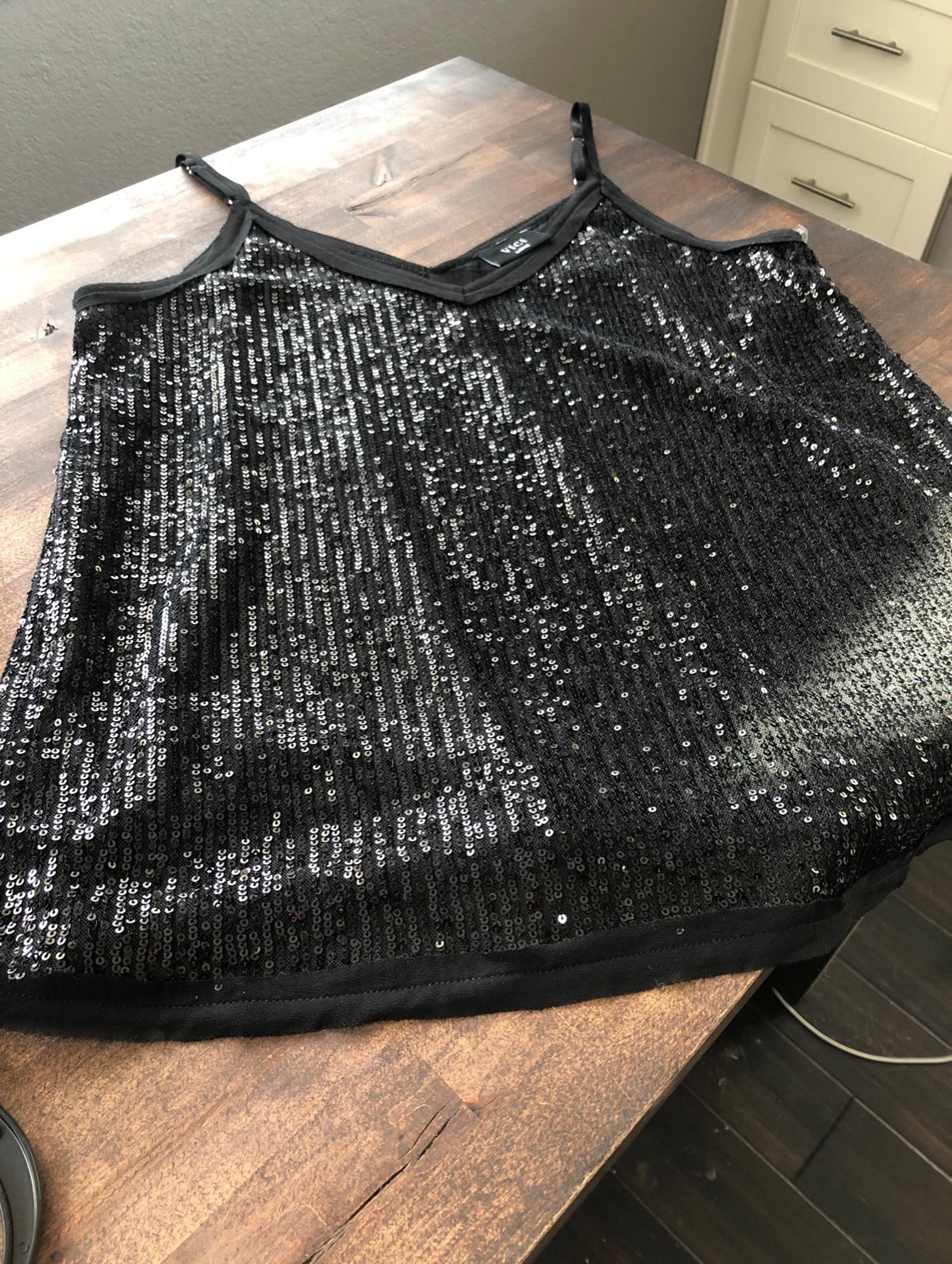 Womens Sequin Cami Tank