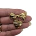Vintage Avon Signed Bow Heart Brooch Pin Gold Tone I Love You Grandmother Gift
