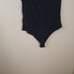 Skims Ribbed Stretch Cotton Bodysuit in Soot Size 4X