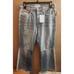 Frame Hurley Cropped Jeans 2 Tone Blue Denim Button Fly Raw Hem Size 28 NWT