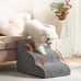 POOCH-LABS Blue Removable Dog Stairs 2/3 Steps Ramp