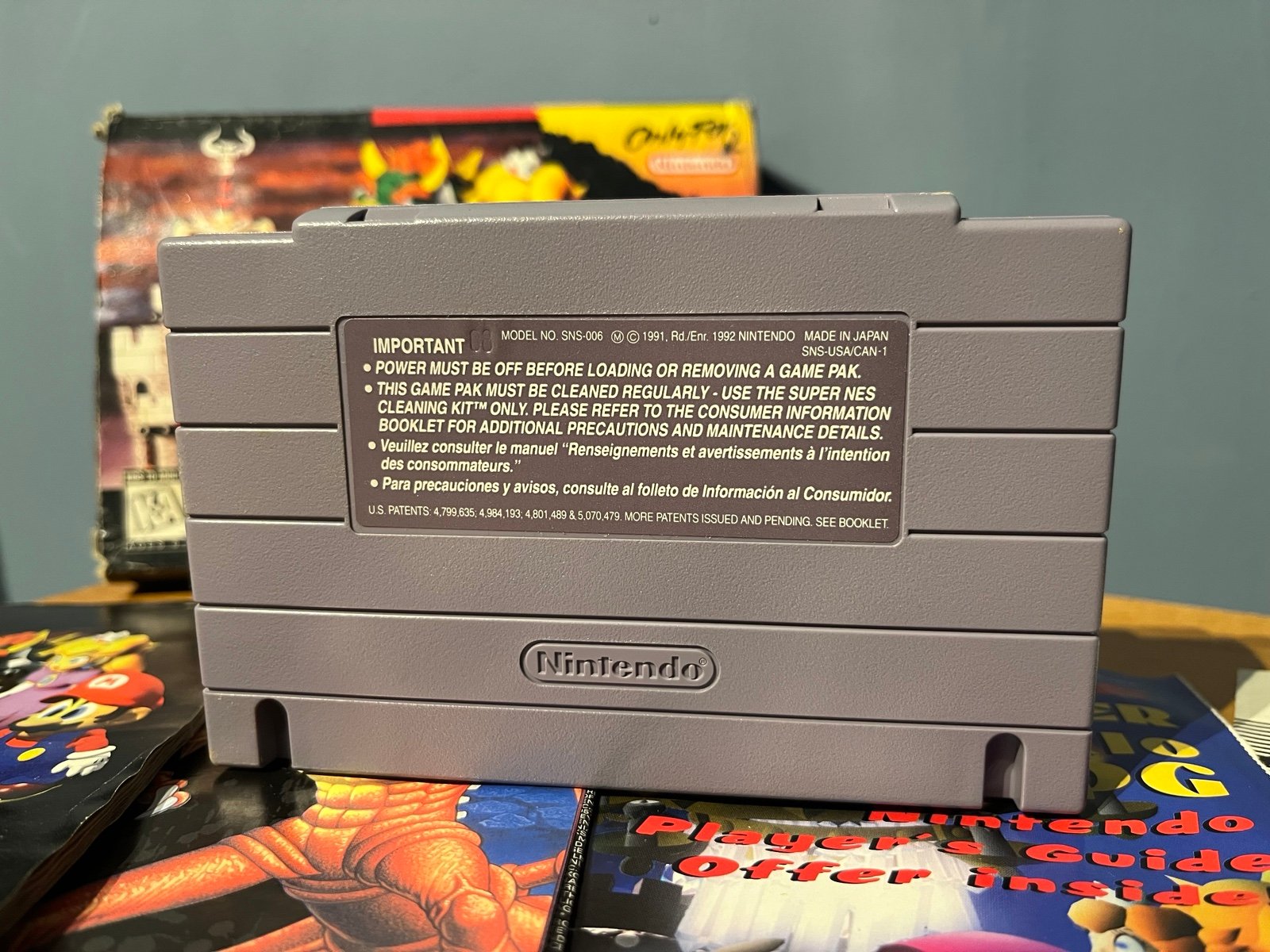 Super Mario RPG SNES Super Nintendo Complete In Box All Inserts Good condition - detail