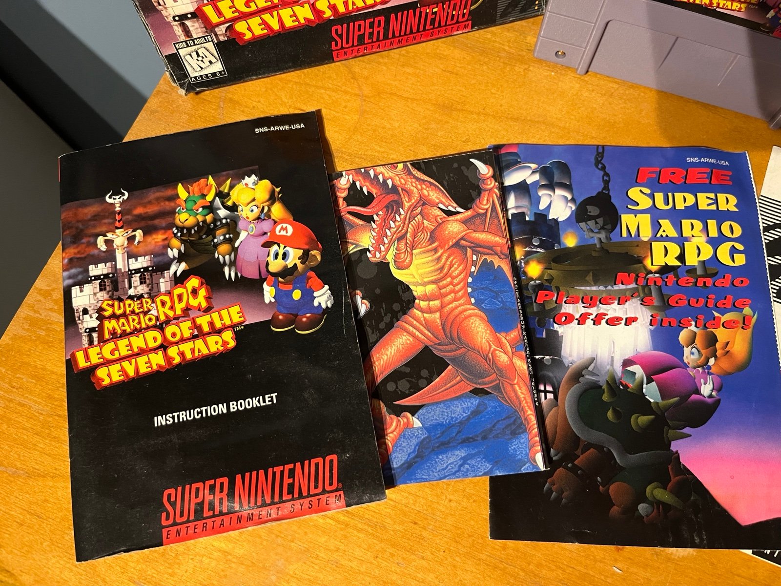 Super Mario RPG SNES Super Nintendo Complete In Box All Inserts Good condition - detail