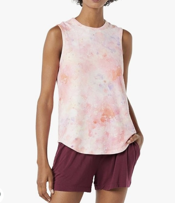 Coral Loungewear Melting Crayons Tank PJ Salvage Women's SMALL