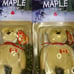 Two Ty Beanie Babies Maple The Bear
