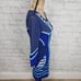 House of CB bodycon dress Sz XS bandage colorblock blue long sleeve party A37